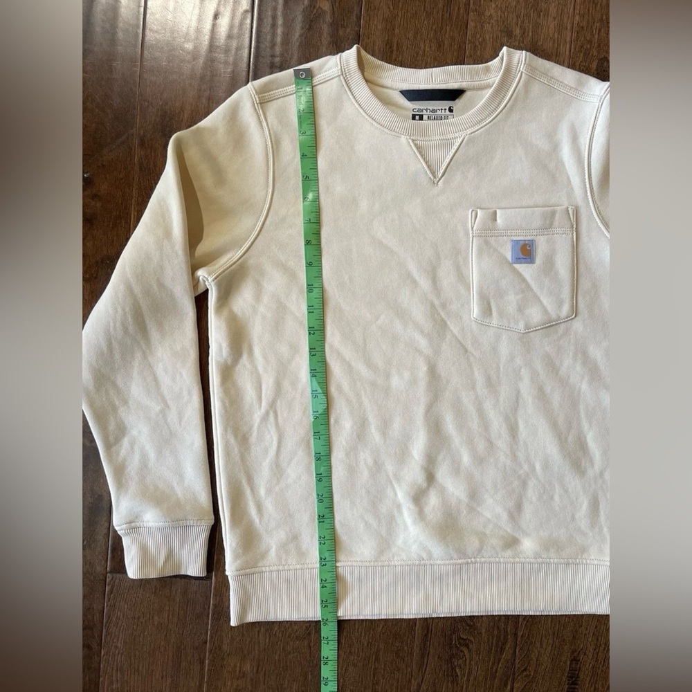 Carhartt Women’s Beige Relaxed Fit Sweatshirt Size Medium - Picture 4 of 7